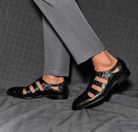 Sandale Homme en Cuir de Style Chaussure