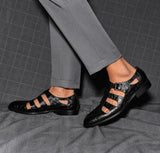 Sandale Homme en Cuir de Style Chaussure