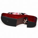 Sandale Japonaise Style Tong avec Imprimé Floral