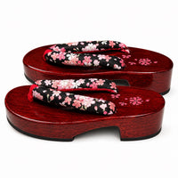 Sandale Japonaise Style Tong avec Imprimé Floral