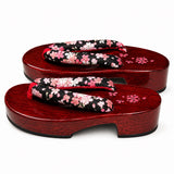Sandale Japonaise Style Tong avec Imprimé Floral