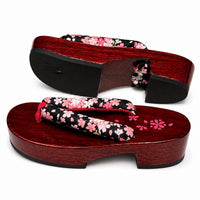 Sandale Japonaise Style Tong avec Imprimé Floral