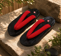 Sandale Japonaise Style Tong en Bois Unisexe