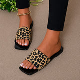 Sandale Leopard Élégante Style Tong