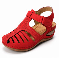 Sandale Orthopédique Femme Compensée et Ouverte