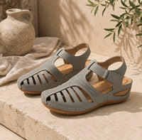 Sandale Orthopédique Femme Compensée et Ouverte