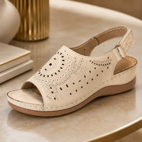 Sandale Orthopédique Femme Semi-Ouverte avec Motifs