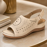 Sandale Orthopédique Femme Semi-Ouverte avec Motifs
