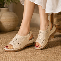 Sandale Orthopédique Femme Semi-Ouverte avec Motifs