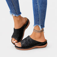 Sandale Orthopédique Femme Style Claquette avec Motifs