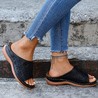 Sandale Orthopédique Femme Style Claquette avec Motifs