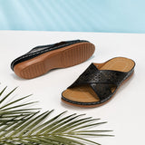 Sandale Orthopédique Femme avec Motifs Floraux