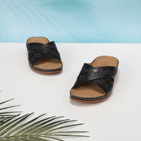 Sandale Orthopédique Femme avec Motifs Floraux