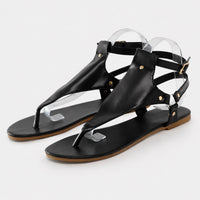 Sandale Plate Femme Style Gladiateur Courte
