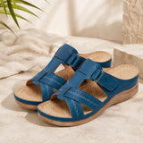 Sandale Scratch Femme Bleue de Style Rétro