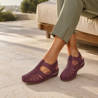 Sandale Scratch Femme à Talon Compensé avec Boucle