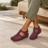 Sandale Scratch Femme à Talon Compensé avec Boucle