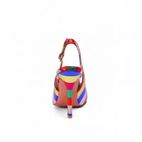 Sandale Talon Femme 10 - 13 cm Multicolore de Style Escarpin