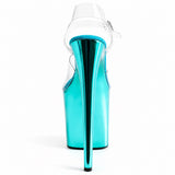 Sandale Talon Haut Femme avec Lanières Transparentes