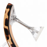 Sandale Talon Transparent avec Imprimé Léopard