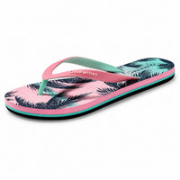 Sandale Tong Femme Style Rétro avec des Palmiers