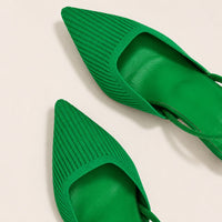 Sandale Verte et Élégante avec Talon