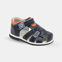 Sandale Garçon Plate en Simili Cuir, sandale orthopédique  pour enfant
