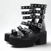 Sandale Gladiator Style Plateforme à Talon