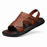 Sandale Homme Confortable et Souple en Simili Cuir, sandale homme souple