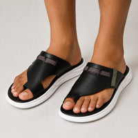 Sandale Homme Noire et Blanche de Style Décontracté, sandale très confortable