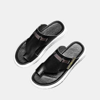 Sandale Homme Noire et Blanche de Style Décontracté