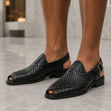 Sandale Homme à Talon de Style Crocodile, sandale homme stylé