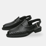 Sandale Homme à Talon de Style Crocodile