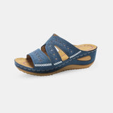 Sandale Orthopédique Femme Ouverte et Tendance, sandale bleue