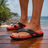 Sandale de Plage Homme Style Tong avec Semelle Massante