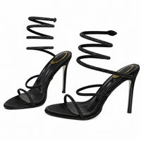 Sandales À Talon Femme Avec Brides Spirales Chic