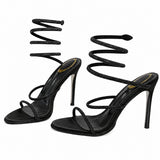Sandales À Talon Femme Avec Brides Spirales Chic