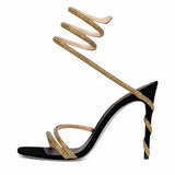 Sandales À Talon Femme Avec Brides Spirales Chic