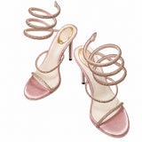 Sandales À Talon Femme Avec Brides Spirales Chic