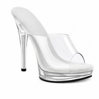 Sandales À Talon Transparentes Style Luxe
