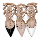 Sandales À Talons Aiguilles Avec Clous Métal Style Punk Chic