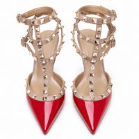Sandales À Talons Aiguilles Avec Clous Métal Style Punk Chic