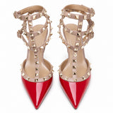 Sandales À Talons Aiguilles Avec Clous Métal Style Punk Chic