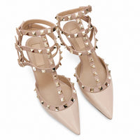 Sandales À Talons Aiguilles Avec Clous Métal Style Punk Chic