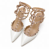 Sandales À Talons Aiguilles Avec Clous Métal Style Punk Chic