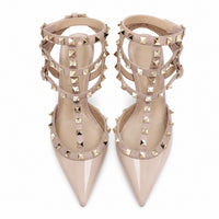 Sandales À Talons Aiguilles Avec Clous Métal Style Punk Chic
