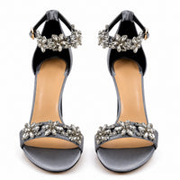 Sandales À Talons Aiguilles Avec Strass Brillants Élégants