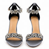Sandales À Talons Aiguilles Avec Strass Brillants Élégants