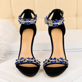Sandales À Talons Aiguilles Avec Strass Brillants Élégants