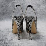 Sandales À Talons Hauts Avec Plateforme Motif Serpent Chic